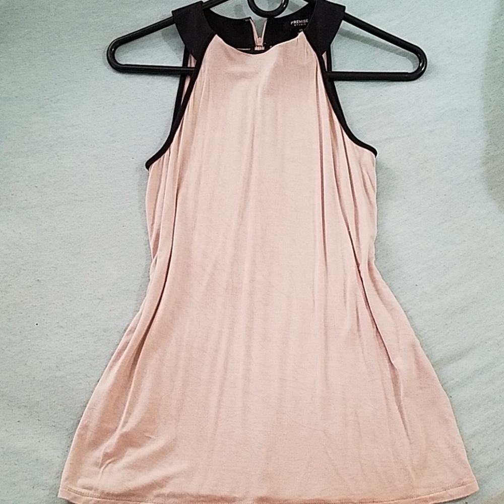 Nude and black beautiful top